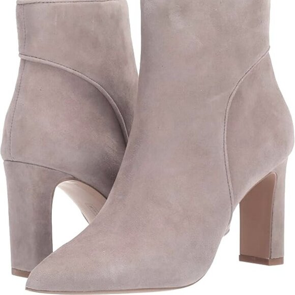 NWT STEVE MADDEN Jenn Taupe Suede High Heel Ankle Boot SZ 11 MSRP $200 - Picture 2 of 8